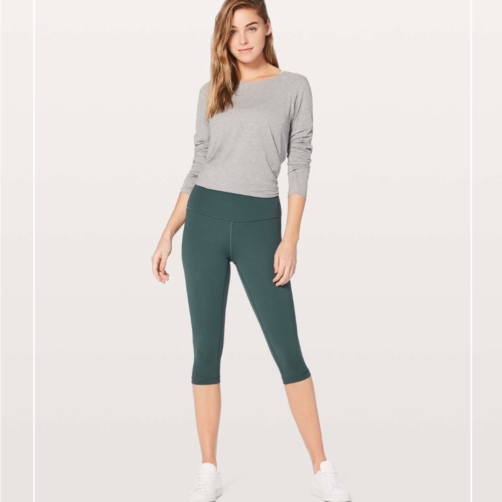 NWT Lululemon Wunder Under Hi-Rise 1/2 Tight *Full-On Luxtreme 17" Teal
